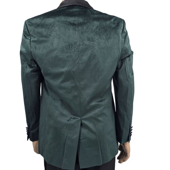 Harry Potter Wizarding World Slytherin 40R Mens Green Velvet Jacket - Picture 3 of 11